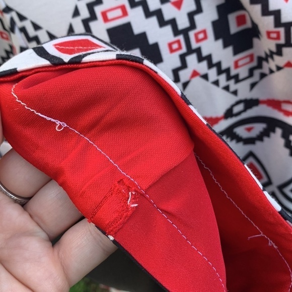 Mirror Image tribal print open front jacket, size XXL (custom tailored) - Picture 5 of 6